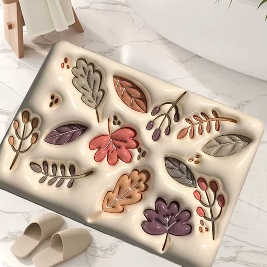 3D Strawberry Non Slip Kitchen Bath Doormat Diatom Mud Super Absorbent Entrance Carpet Waterproof Bedroom Rugs for Home Decor